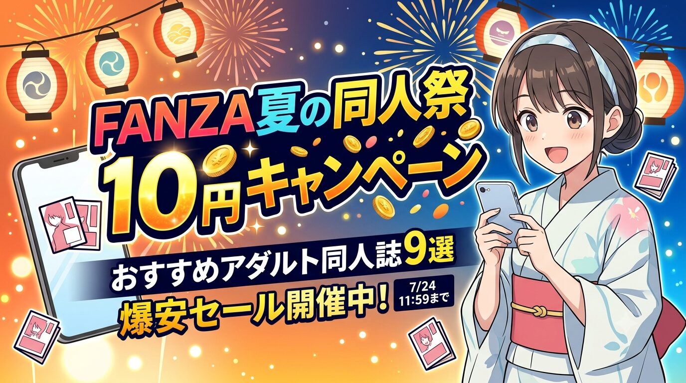 【2026】FANZA夏の同人祭10円おすすめ同人誌9選！狙い目のセール作品