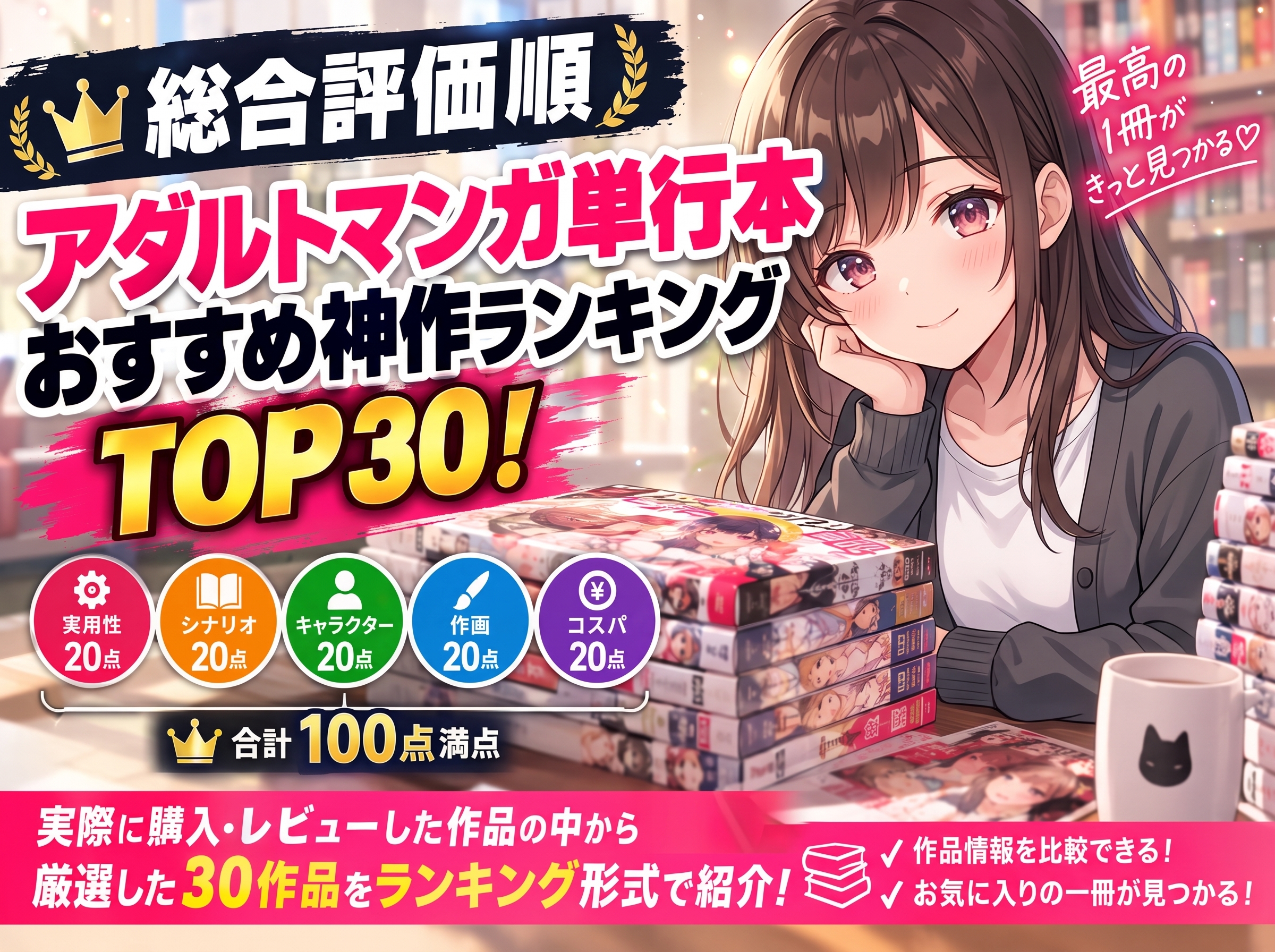 【総合評価順】アダルトマンガ単行本おすすめ神作ランキングTOP30！